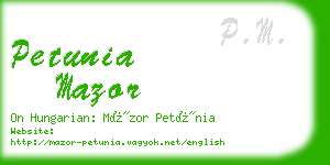 petunia mazor business card